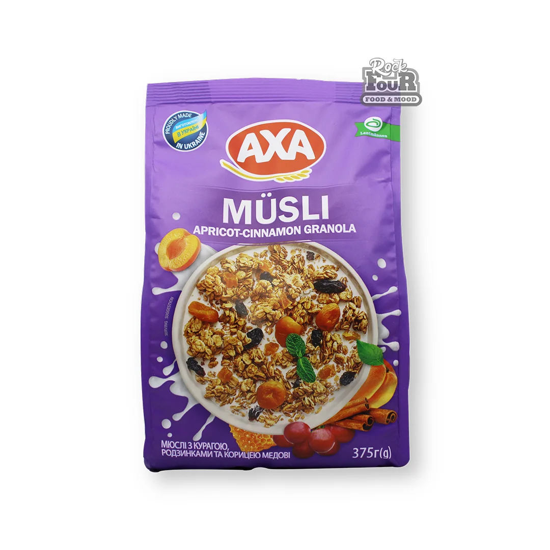 Muesli "AXA" with honey, apricots, raisins and cinnamon 375g